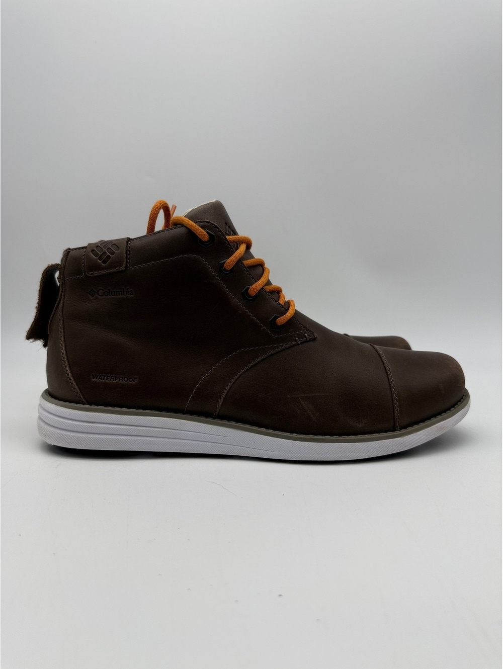 Columbia Irvington Leather Chukka Waterproof Boot Brown Mens Size 13